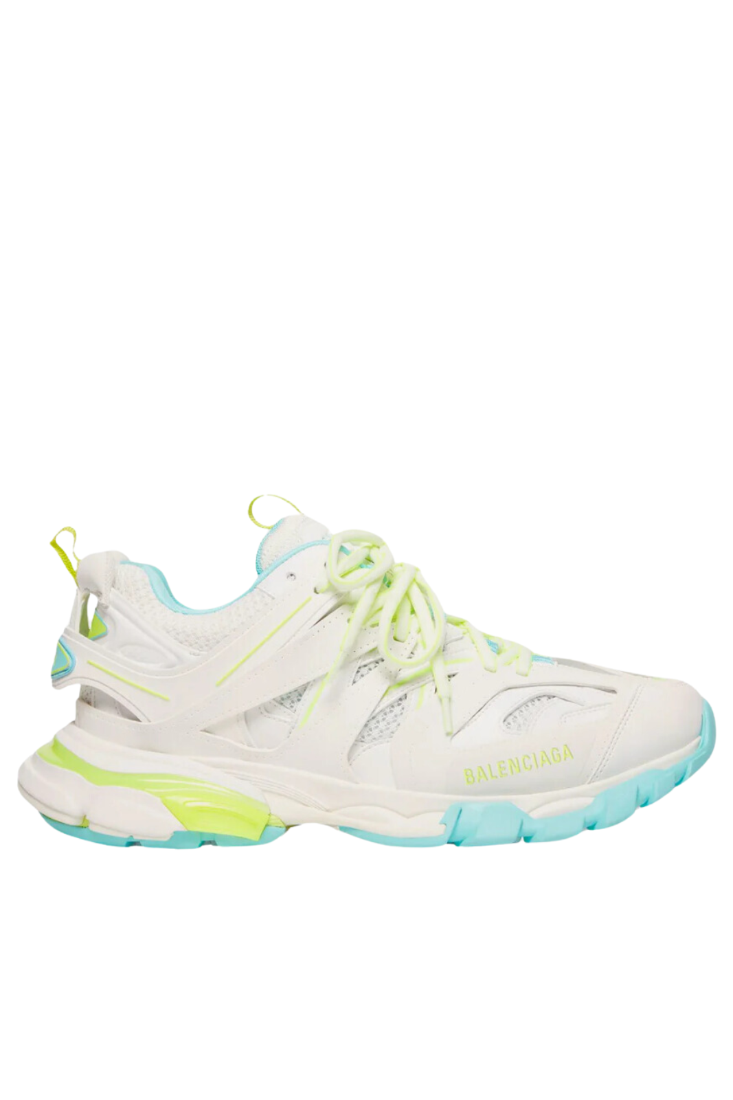 Кецове Balenciaga Track Nylon в бяло/неоново жълто/светло синьо