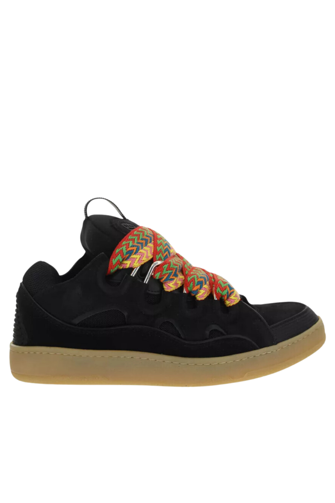 Lanvin Curb Leather Sneakers Black Multicolor for men
