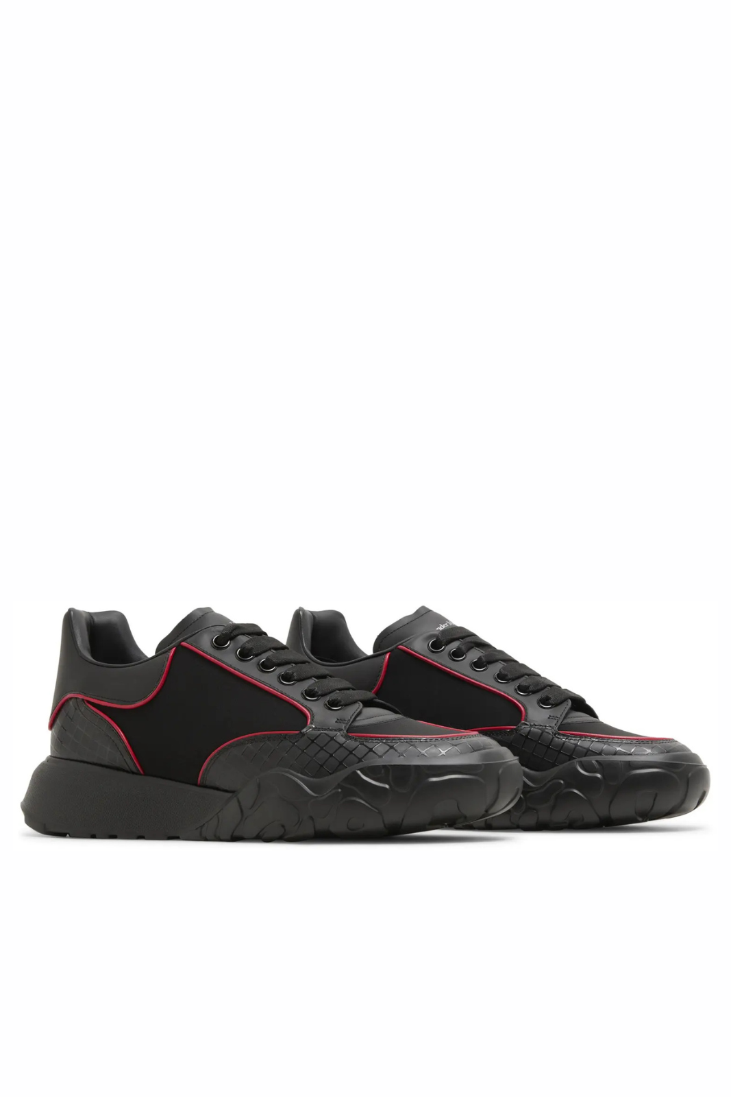 Alexander McQueen Court oversized leather trainers Back Red