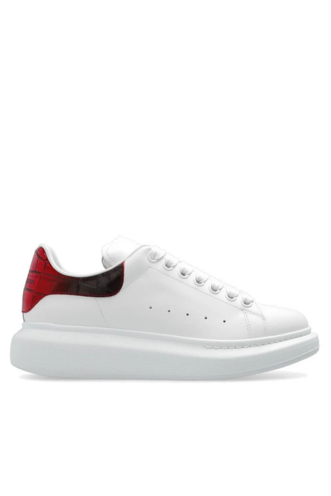 Alexander McQueen Oversized Low-Top Sneakers White Red