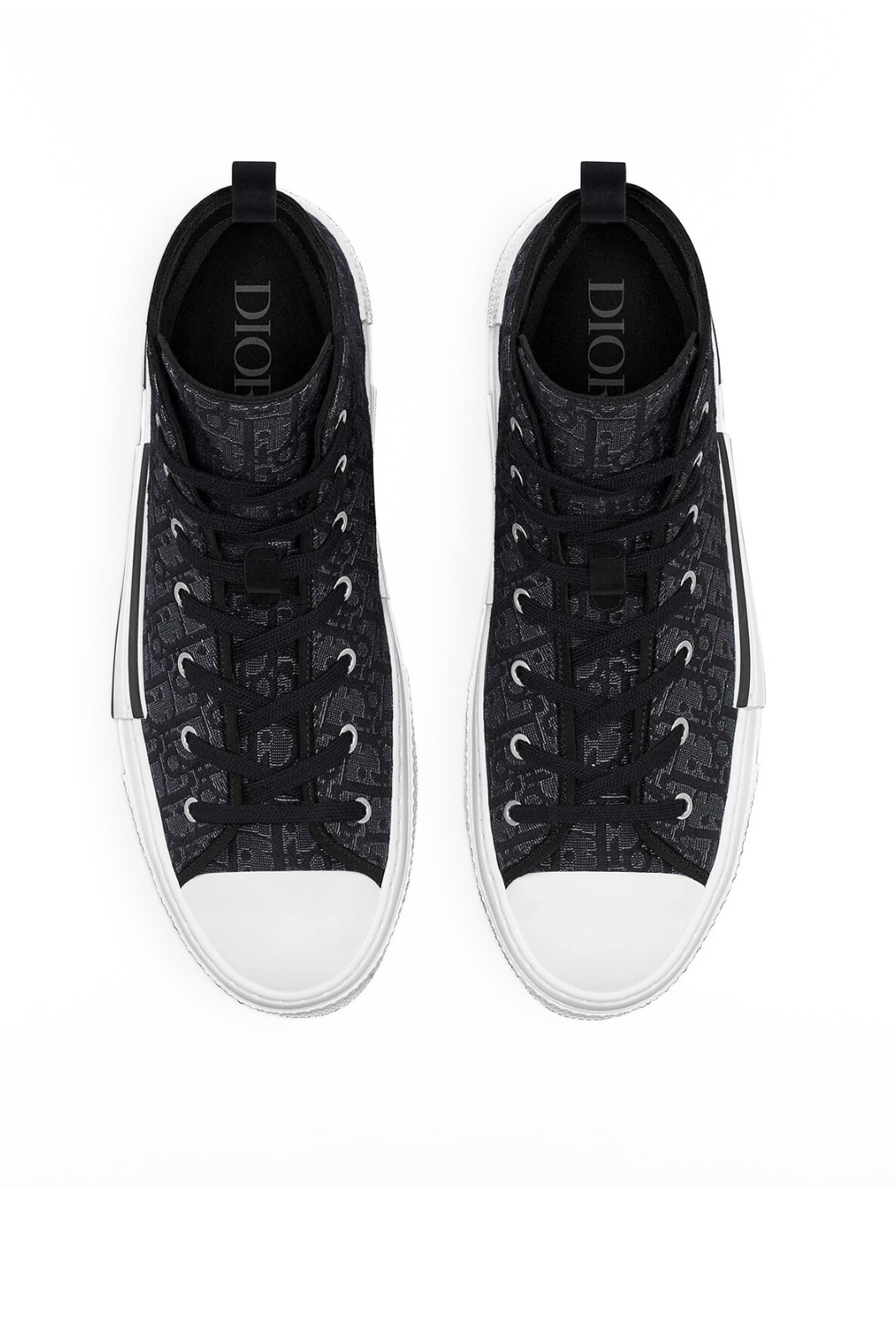 Christian Dior B23 Sneakers Dior Oblique Jacquard Canvas, Black Metallic Silver