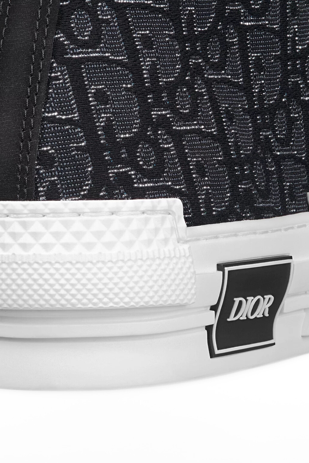 Christian Dior B23 Sneakers Dior Oblique Jacquard Canvas, Black Metallic Silver
