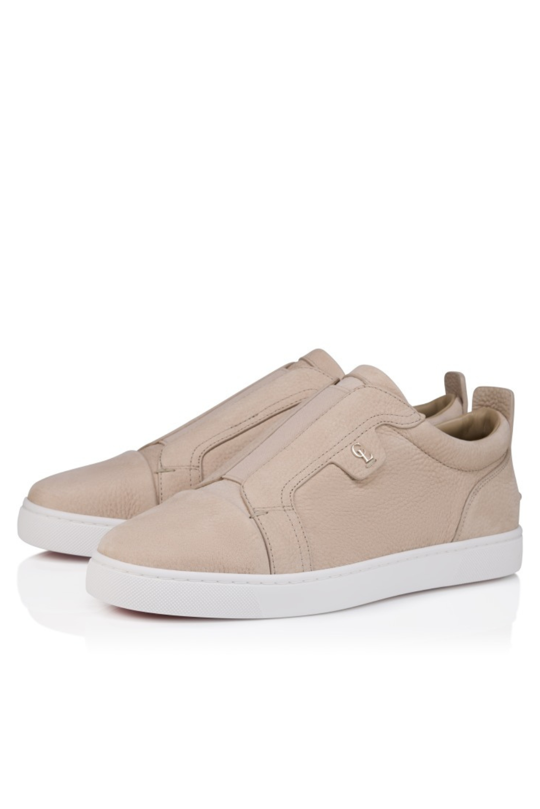 Christian Louboutin St Louis Sneakers Grained nubuck leather Beige Men