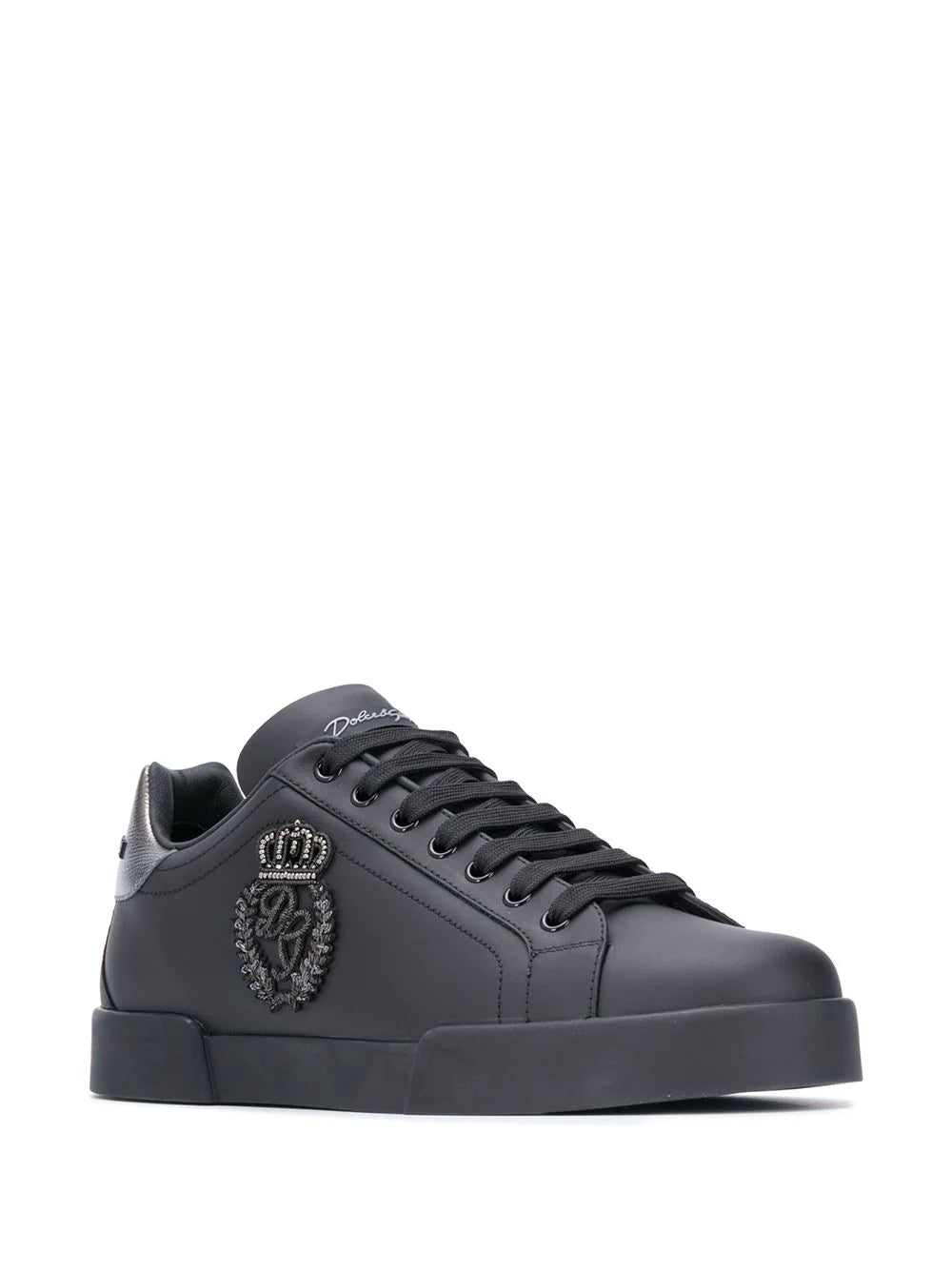 Dolce & Gabbana Portofino crown-patch leather sneakers1