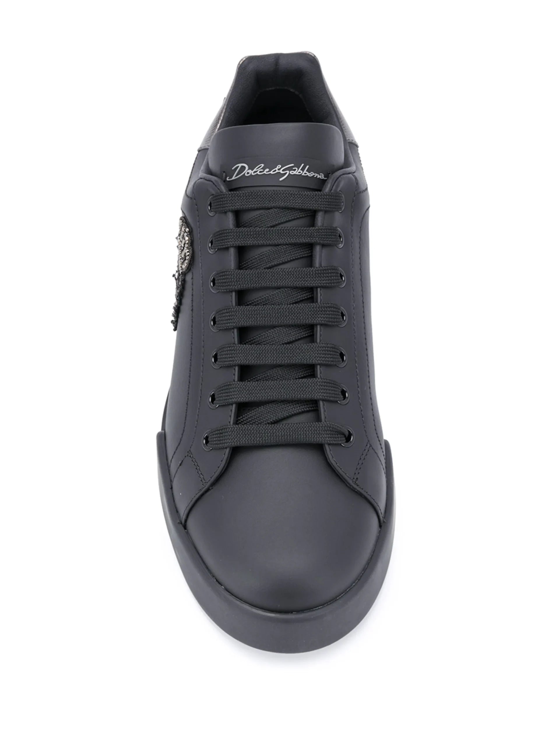 Dolce & Gabbana Portofino crown-patch leather sneakers4