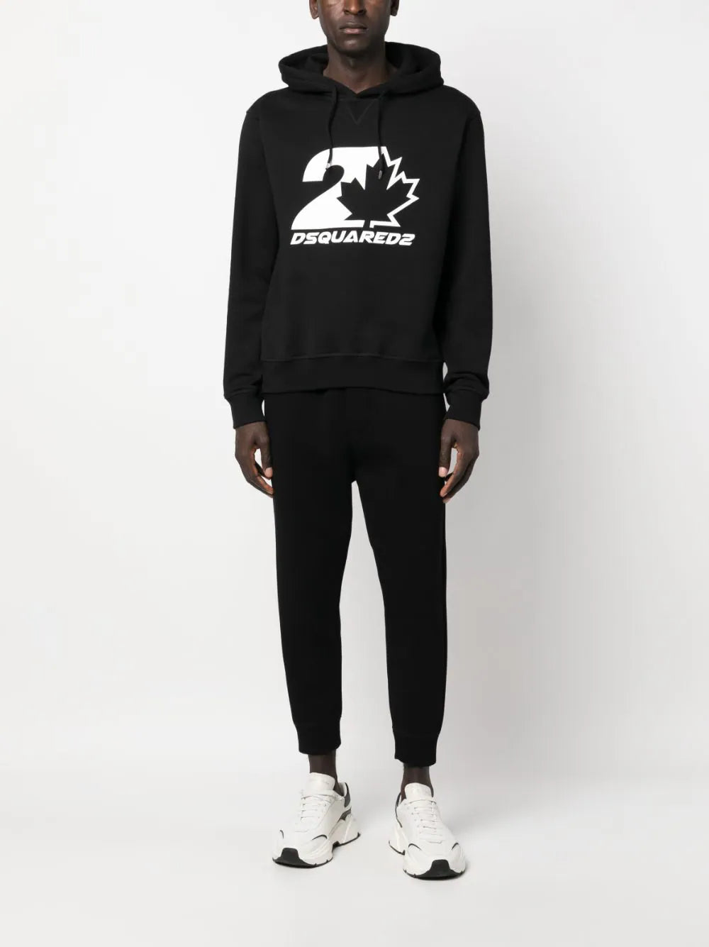 Dsquared2 logo-print cotton drawstring hoodie1