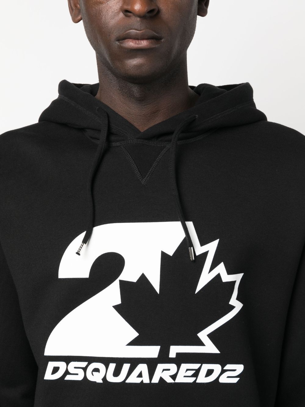 Dsquared2 logo-print cotton drawstring hoodie4