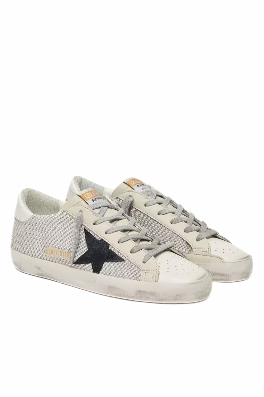Golden Goose Men’s Super-Star in leather with black star