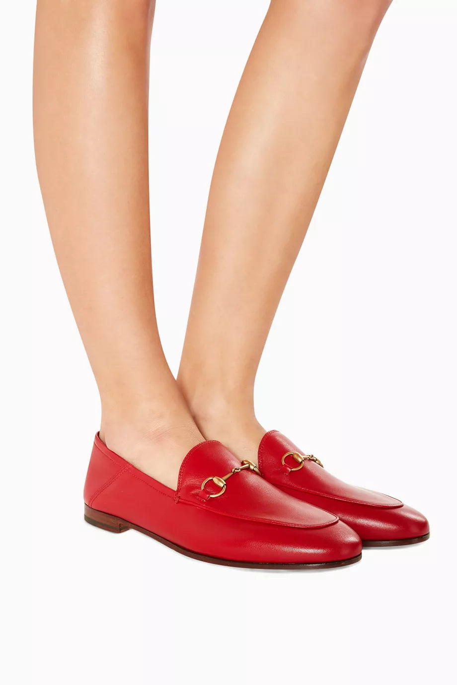 Gucci Red Brixton Leather Loafers1