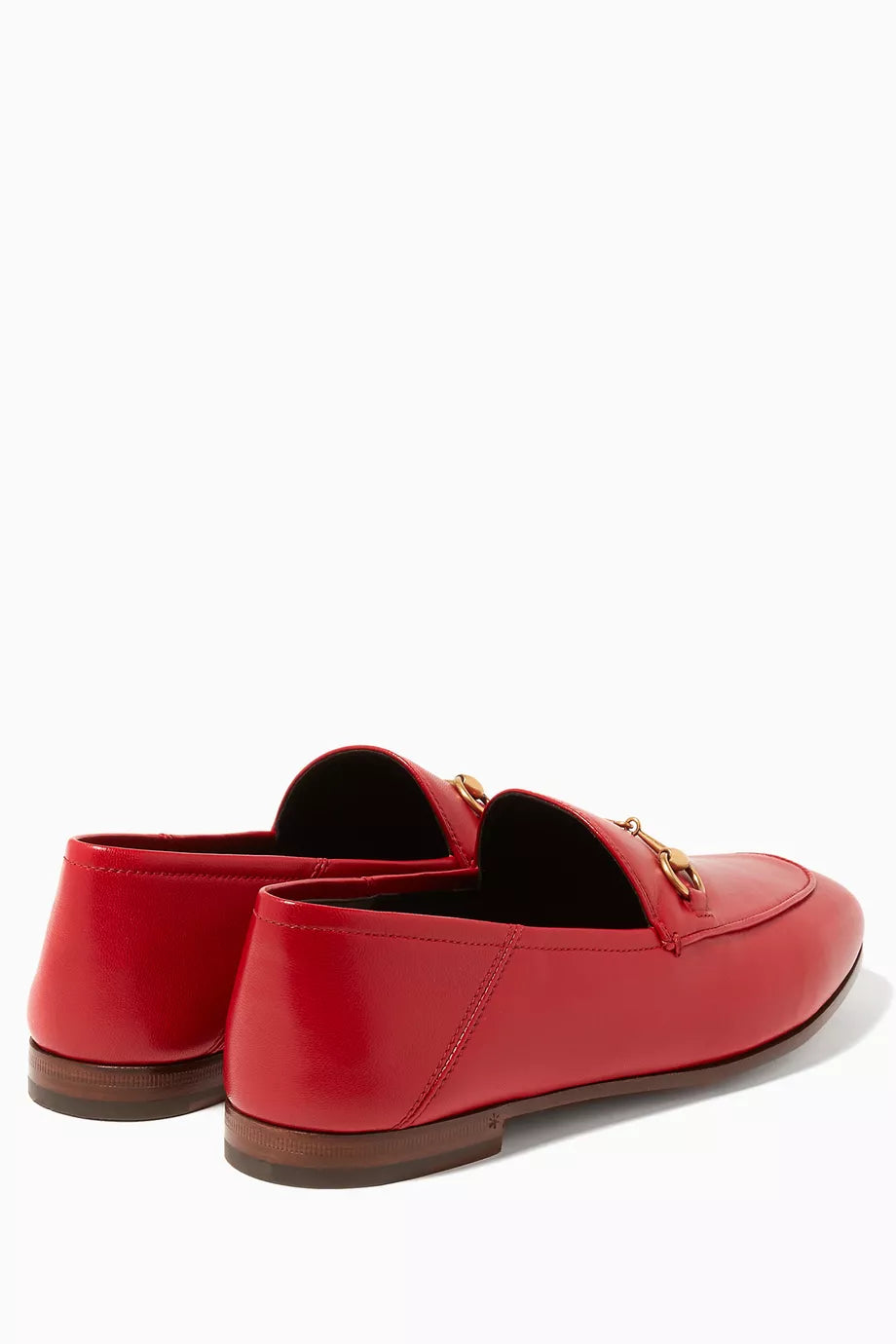 Gucci Red Brixton Leather Loafers2