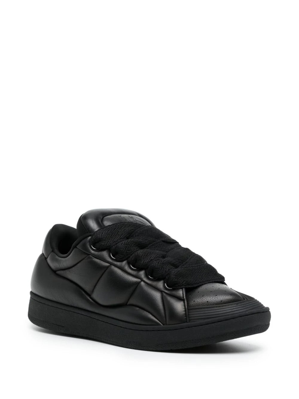 Кожени маратонки Lanvin Curb XL, изцяло черни