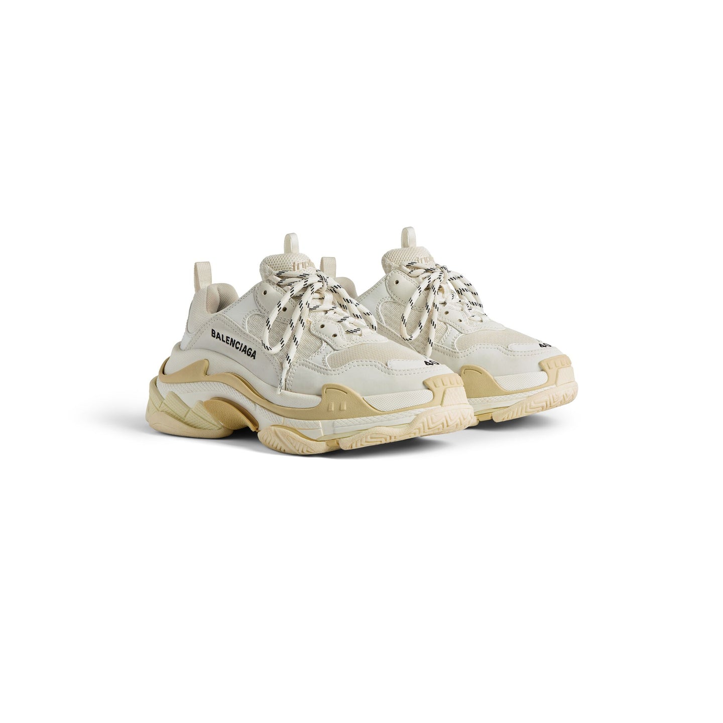 Маратонки Balenciaga Triple S в бяло/бежово
