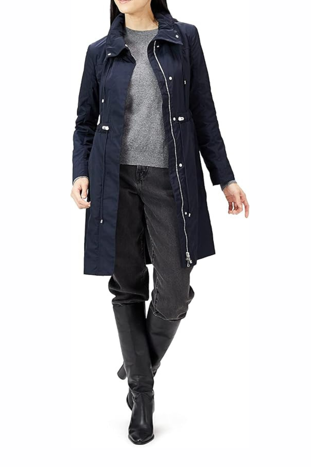 Moncler Malachite Giubbotto Women Navy Coat