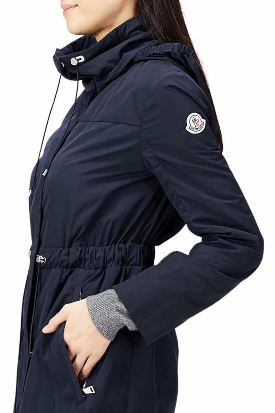 Moncler Malachite Giubbotto Women Navy Coat