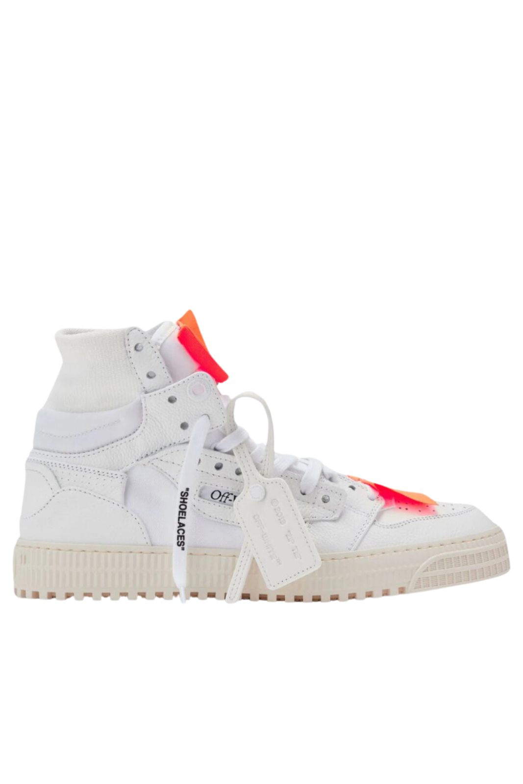 Високи маратонки Off-White Off Court 3.0 в бяло/оранжево
