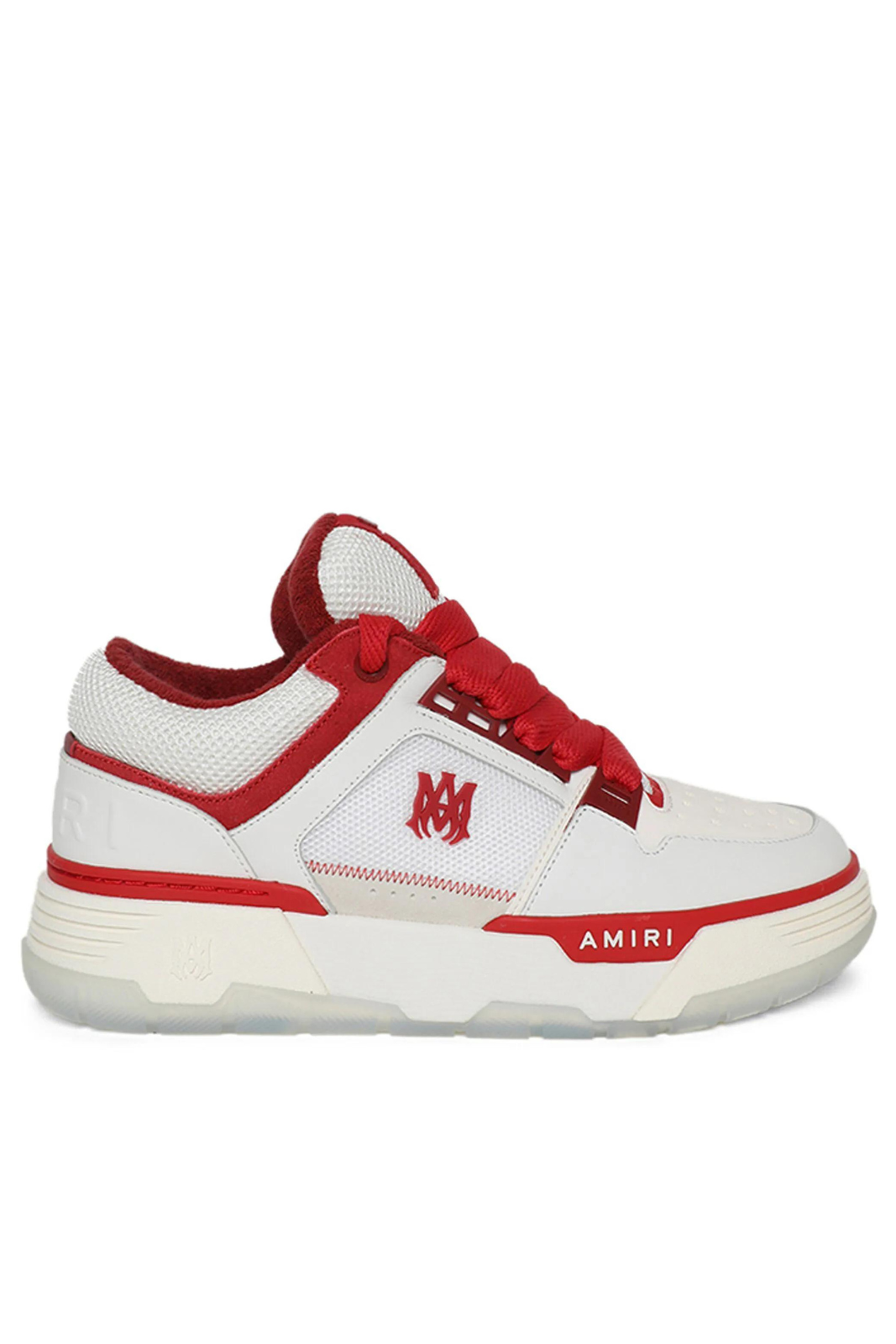 Amiri MA-1 panelled sneakers ivory -  red