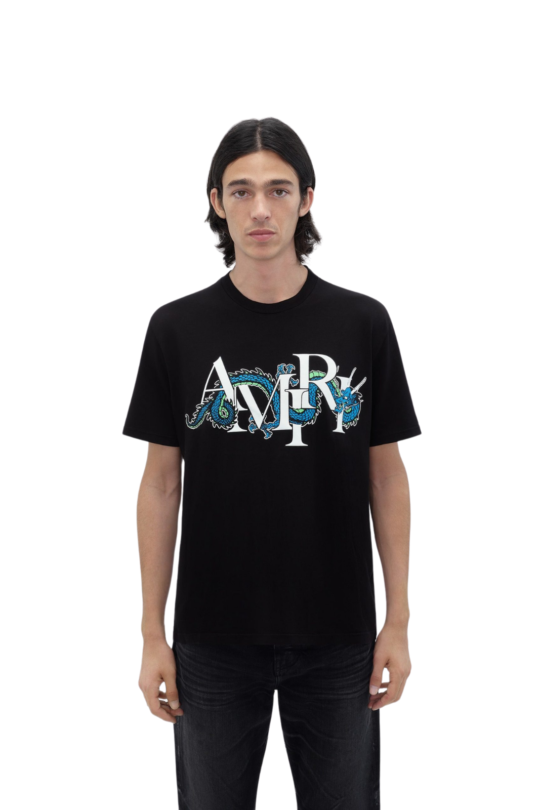 Тениска Amiri с дракон за Лунната Нова година – черна