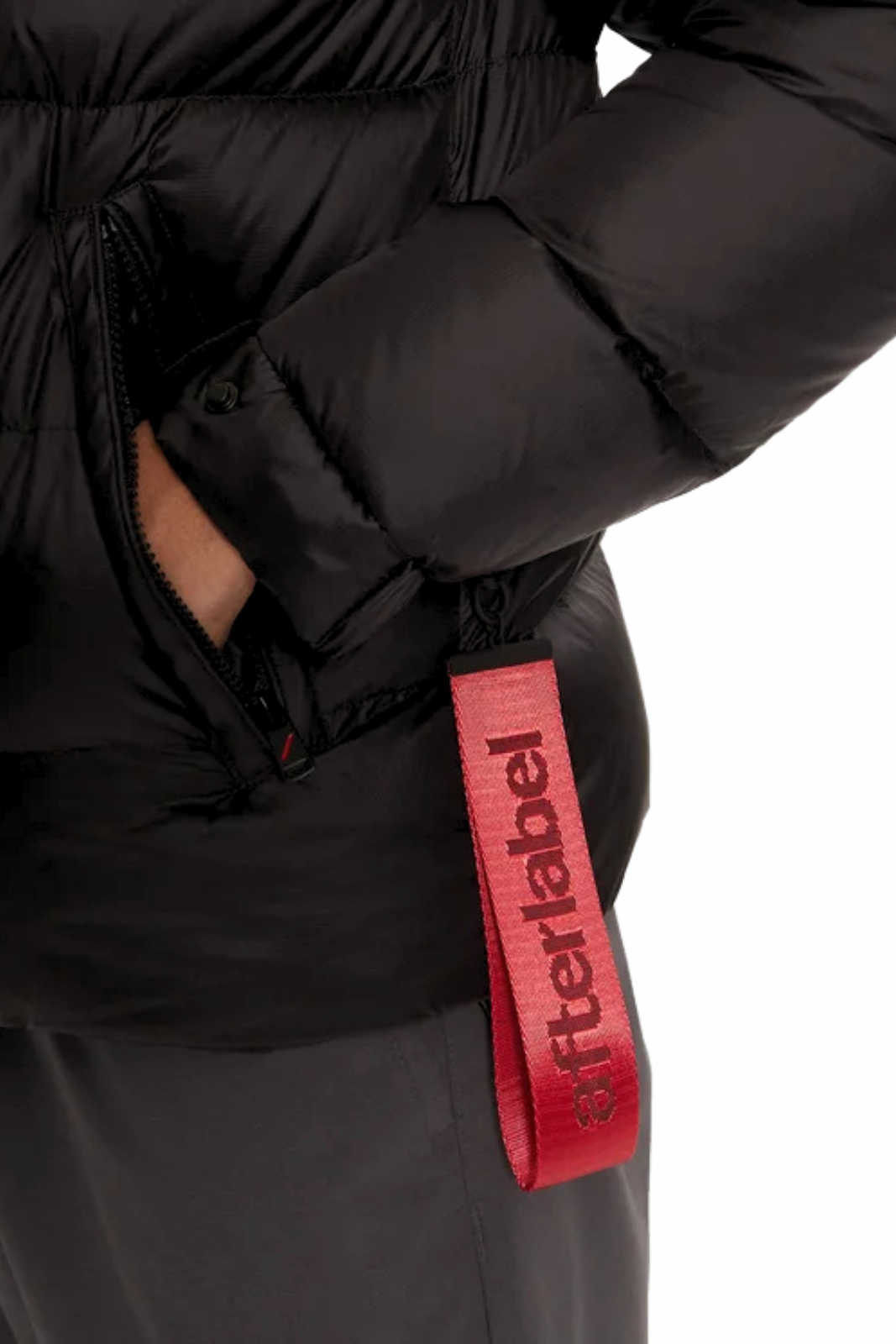 After Label Verbier hooded Black puffer jacket