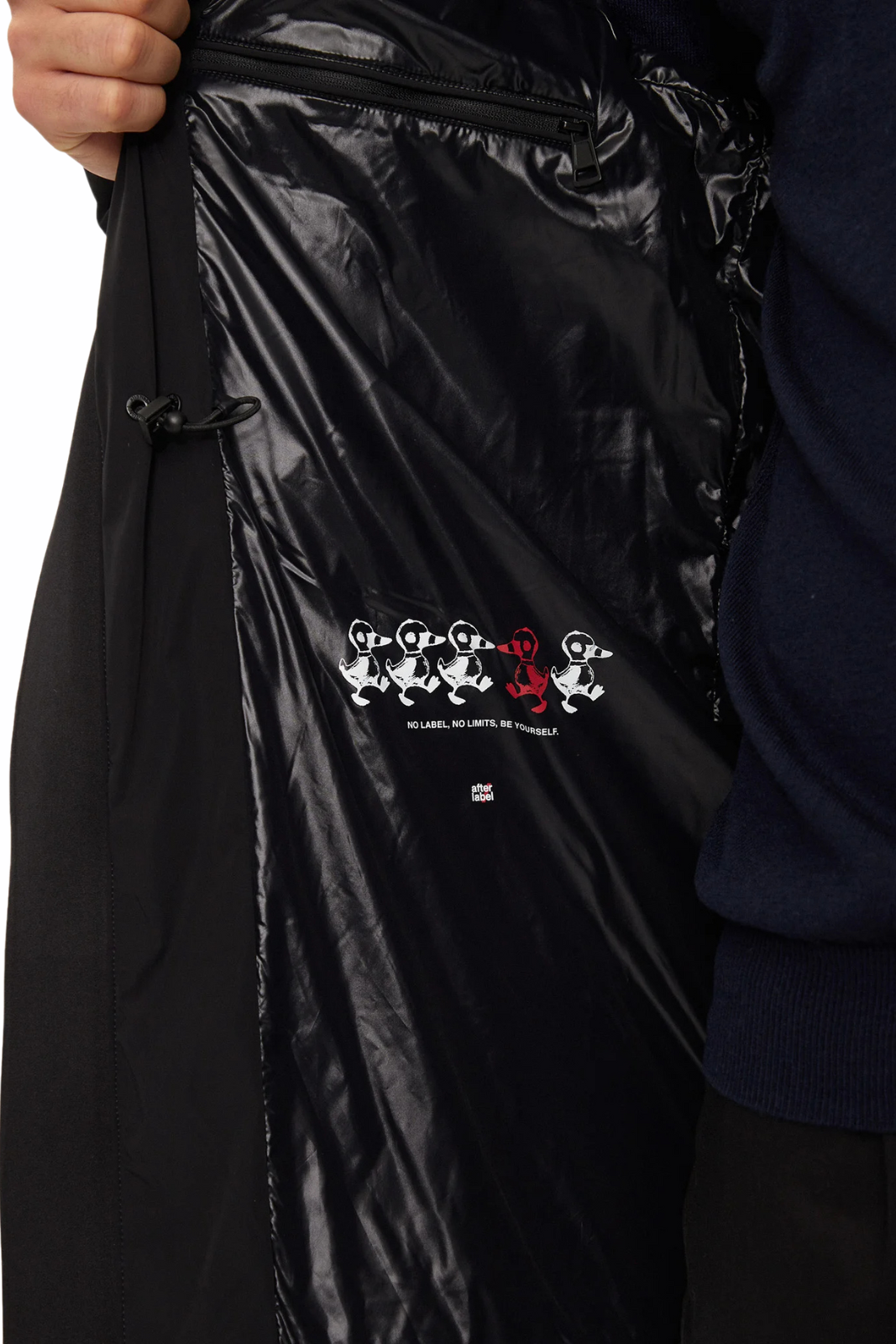 After Label hooded Black puffer jacket