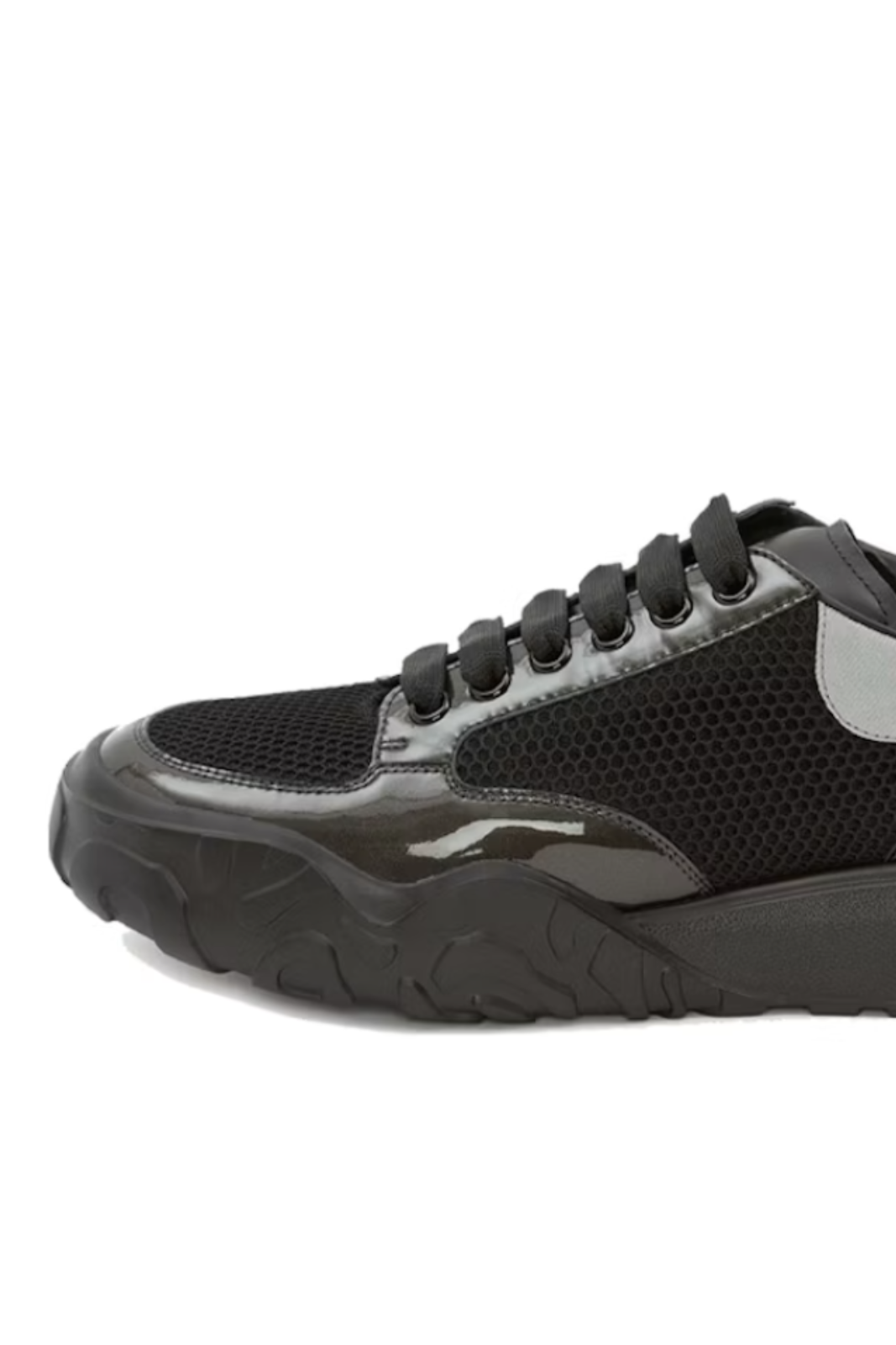 Alexander McQueen Court Trainer Black Nappa Leather Man Sneakers