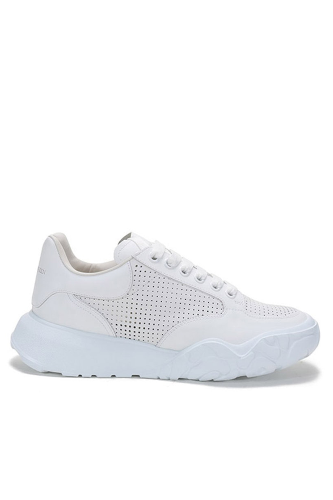 Alexander McQueen Court Trainer White Cut-Out Men Sneakers