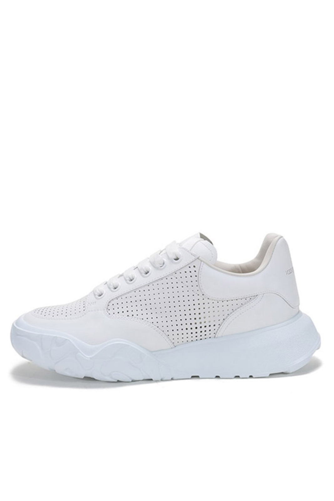 Alexander McQueen Court Trainer White Cut-Out Men Sneakers