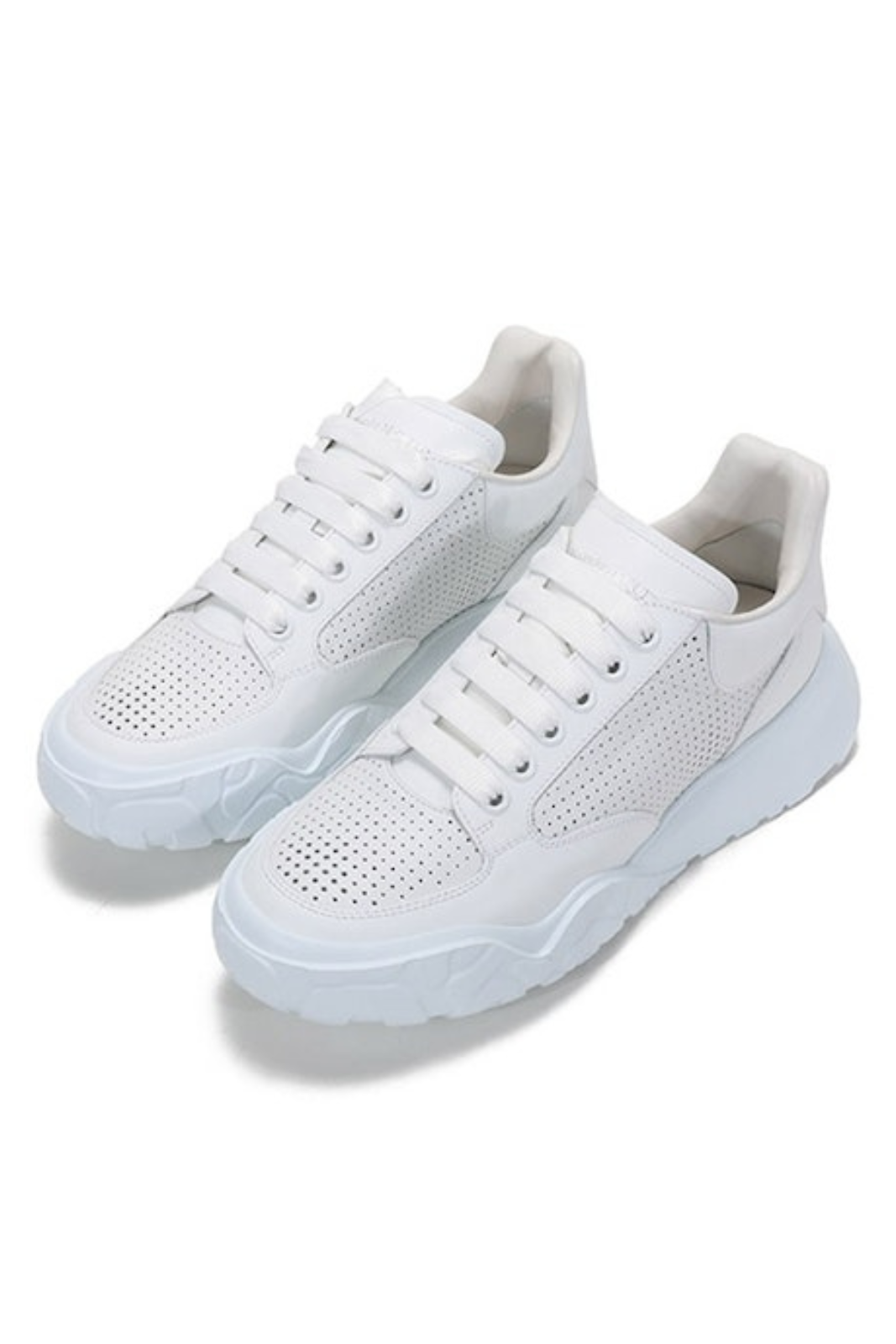 Alexander McQueen Court Trainer White Cut-Out Men Sneakers