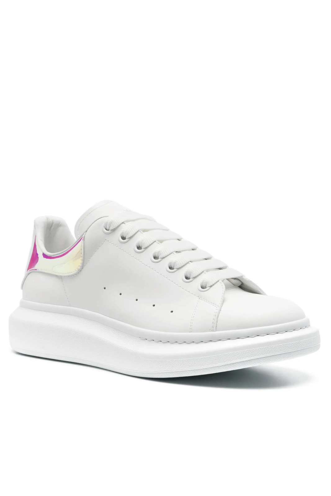 Alexander McQueen Oversized lace-up White/Rainbow multicolor Woman sneakers