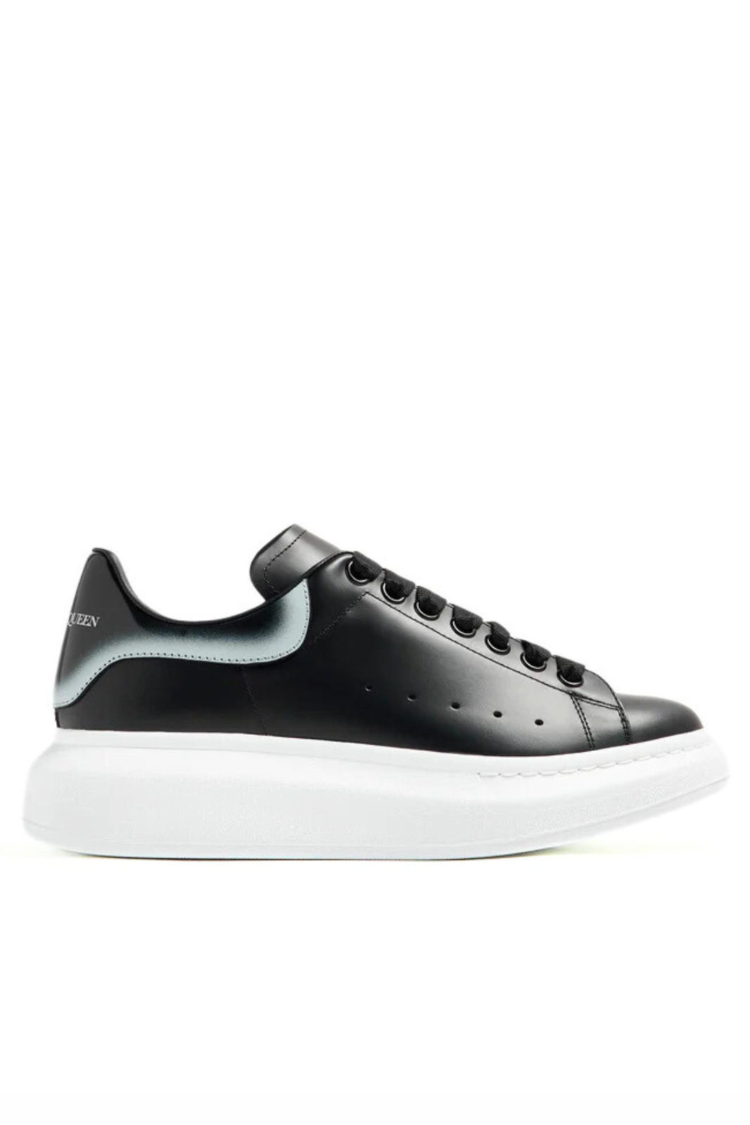 Alexander McQueen Oversized Sneaker Faded Heel Black Silver