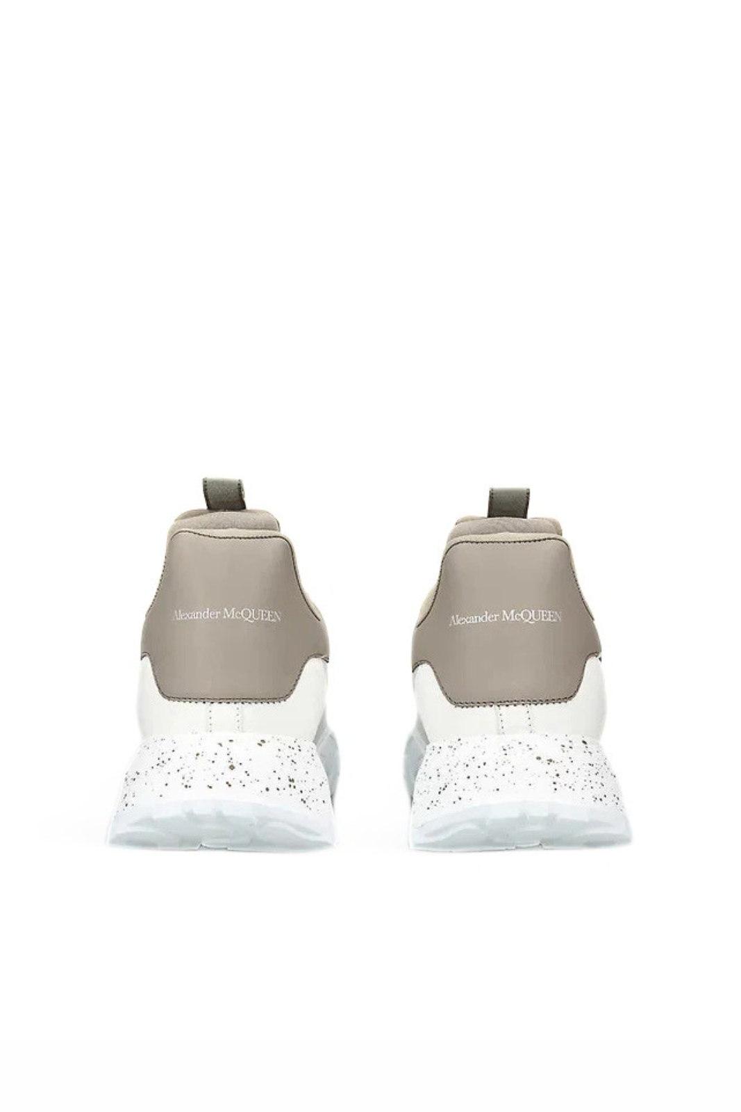 Alexander McQueen Court Leather Mid-Top Trainers White Brown
