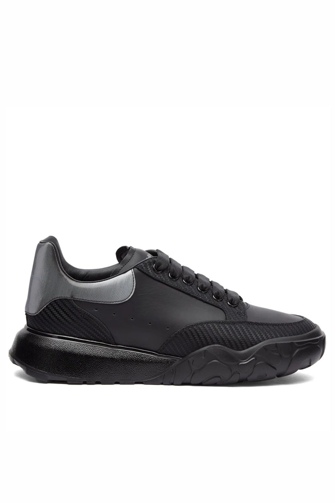 Alexander McQueen Men's Court Sneakers in Black Grey