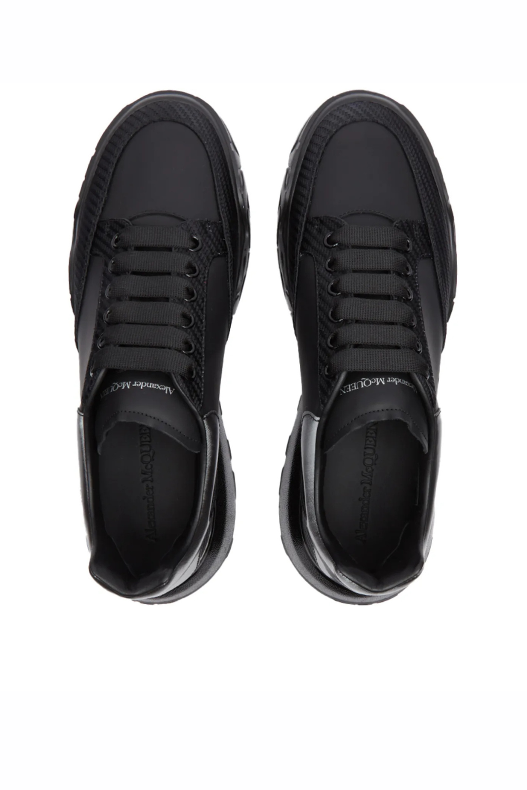 Alexander McQueen Men's Court Sneakers in Black Grey