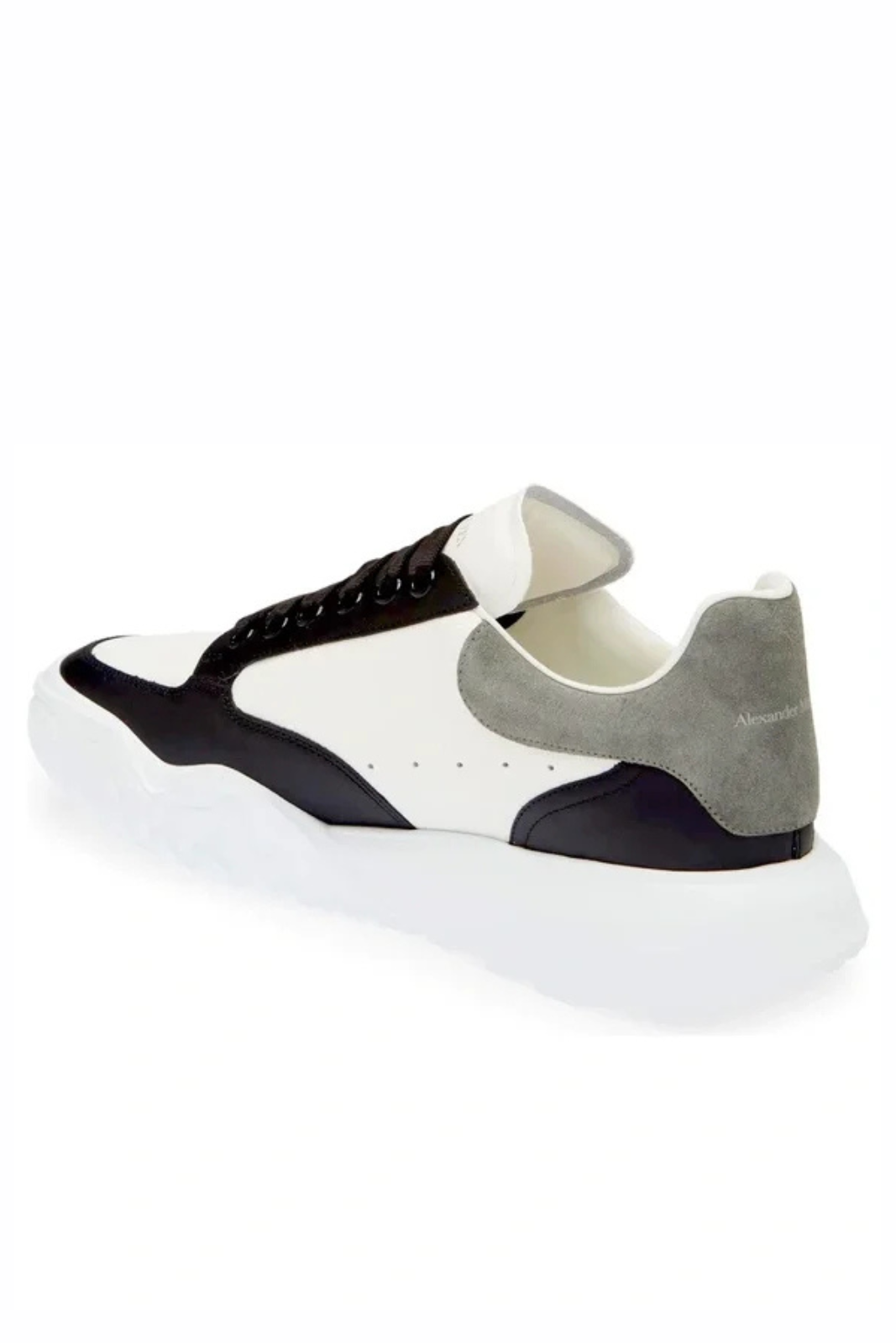 Alexander McQueen Court Trainer Black White Arctic Grey