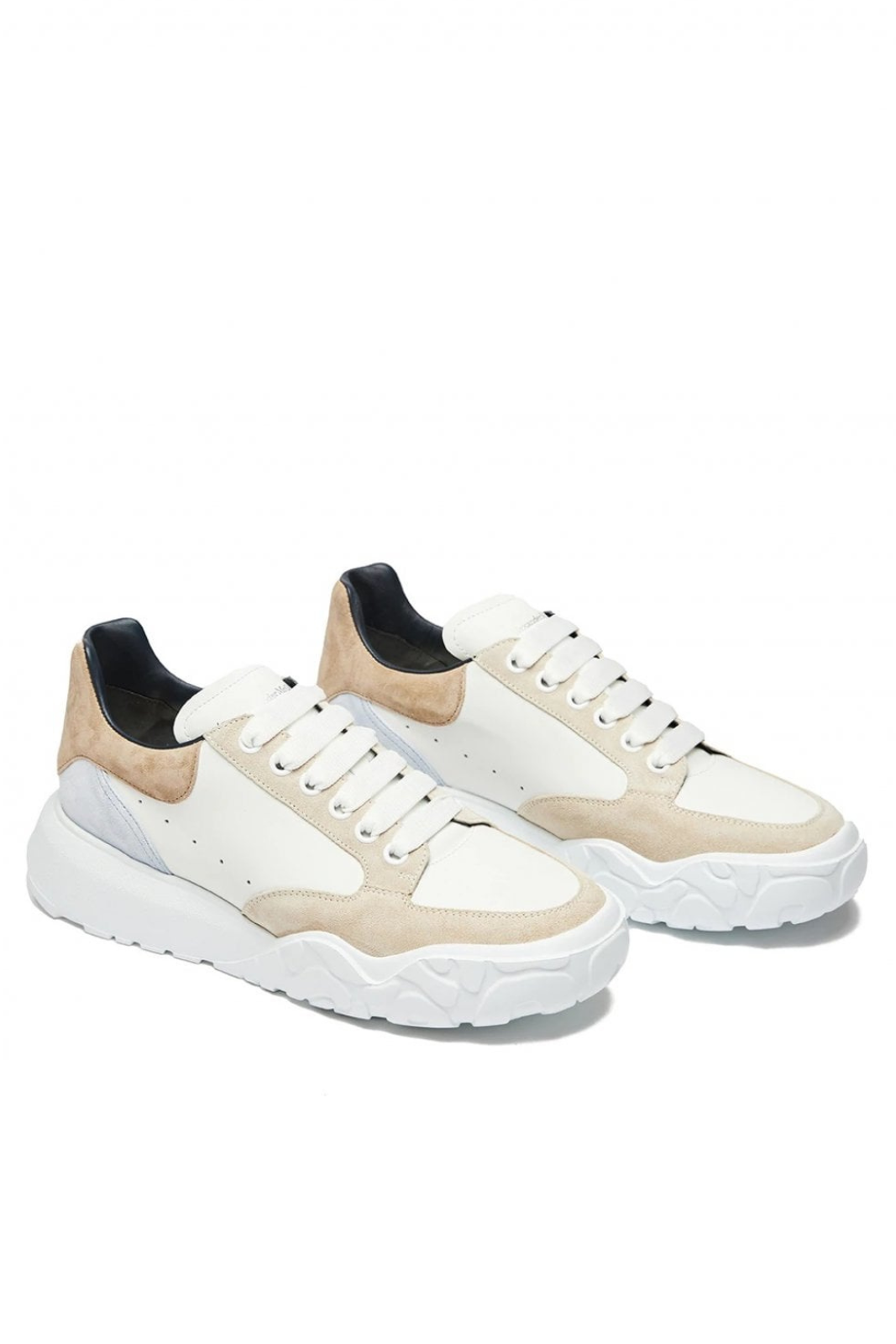 Alexander McQueen Oversized Court Man Sneakers White Beige