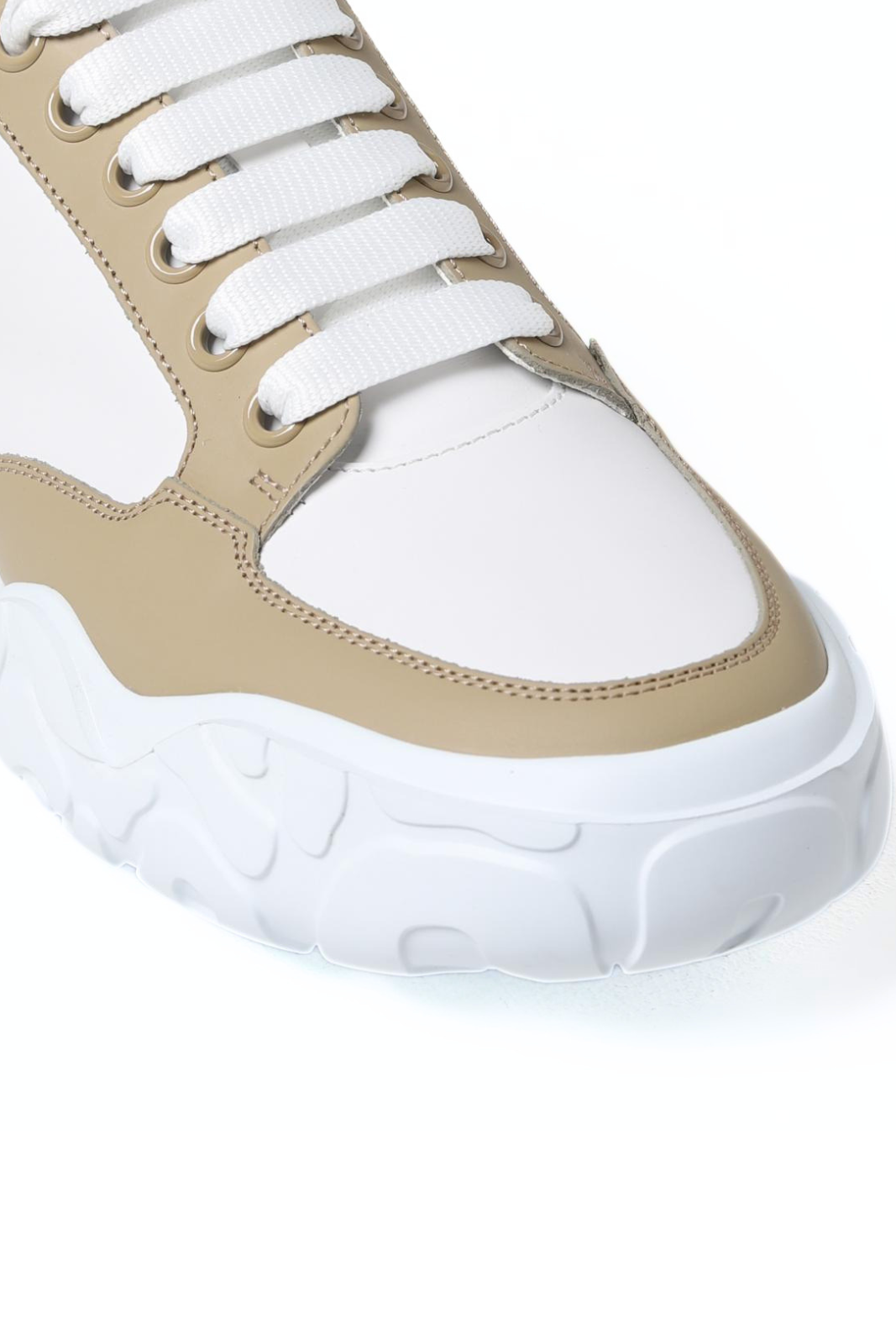Alexander McQueen-Court Trainers White Tan Red man Sneakers