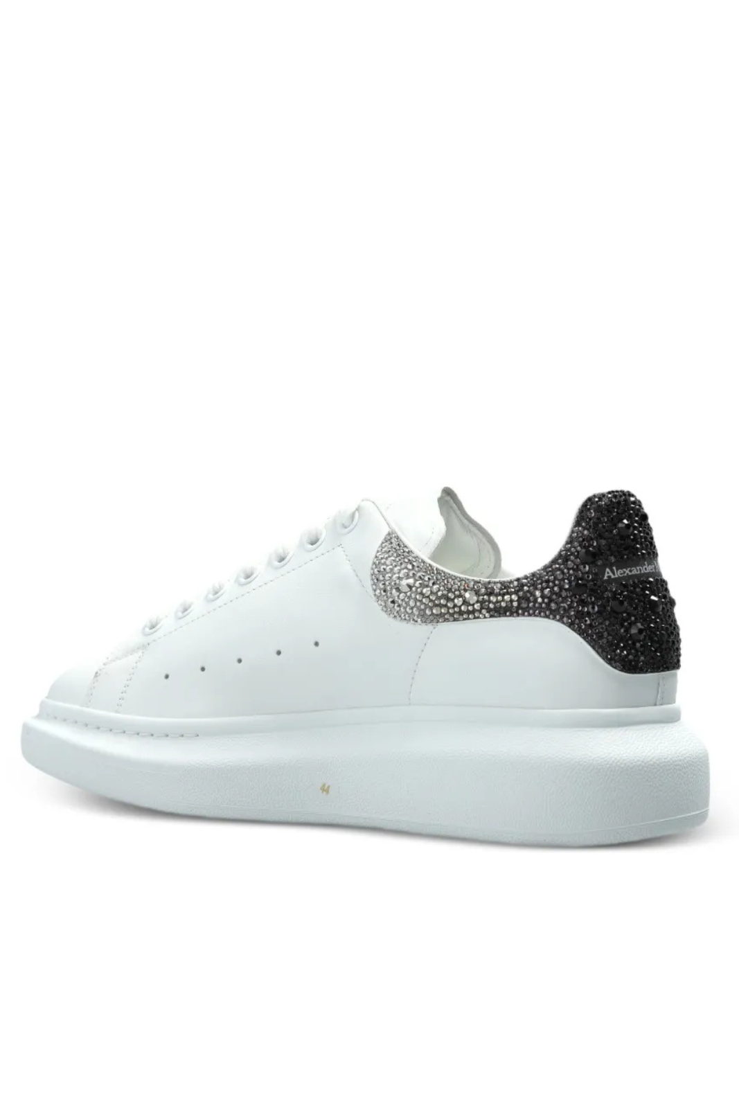 Alexander McQueen embellished-heel Women's Oversized Sneaker in White Grey