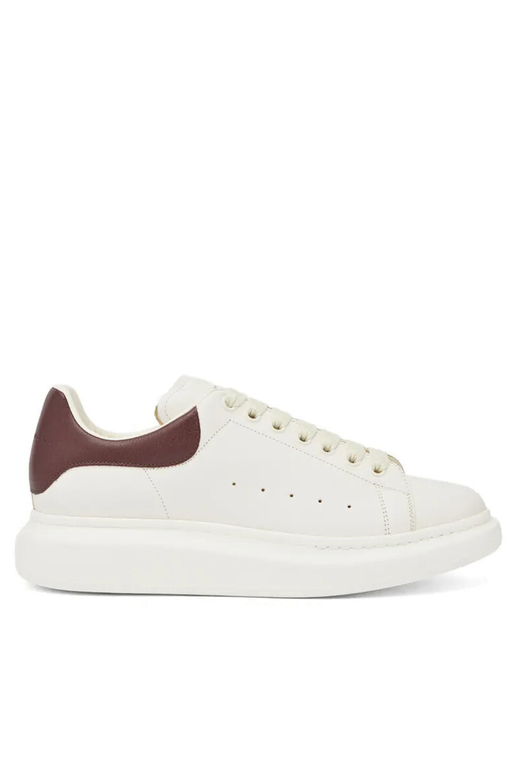 Мъжки маратонки Alexander McQueen Exaggerate Sole от естествена кожа, цвят Off White Bordeaux