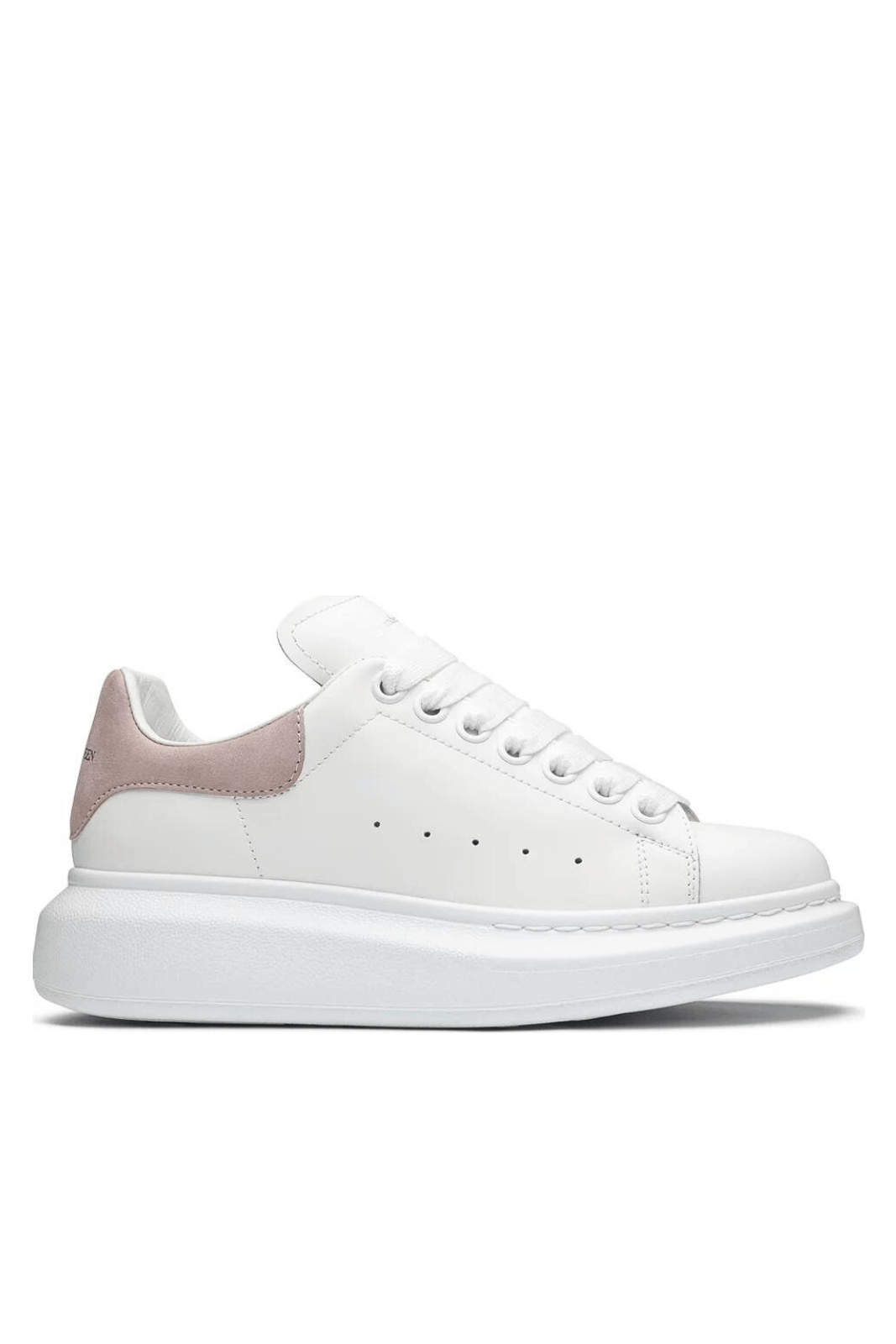 Кожени маратонки Alexander McQueen в бяло/пачули