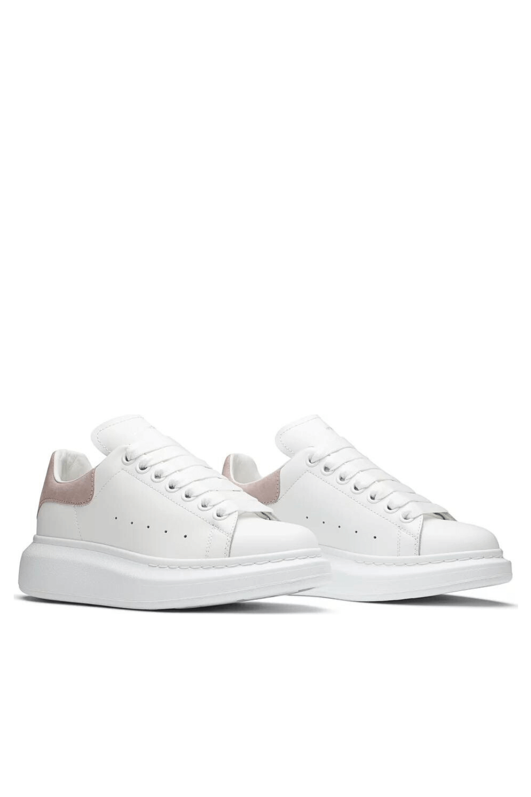 Кожени маратонки Alexander McQueen в бяло/пачули