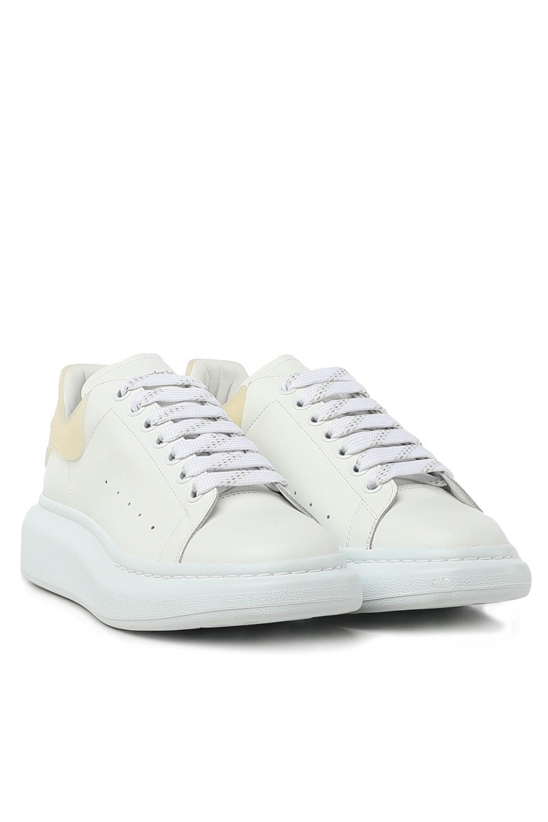 Alexander McQueen Logo Detailed Lace-Up Sneakers White light yellow