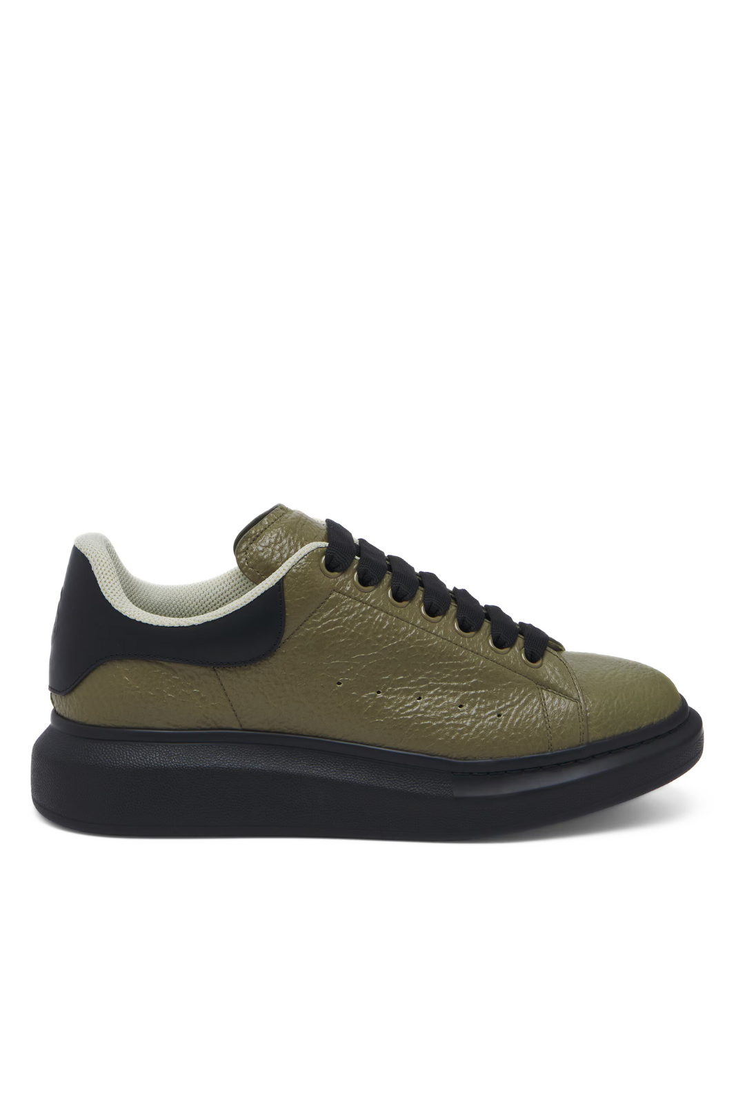 Alexander McQueen Men's Oversized Sneaker in Khaki black