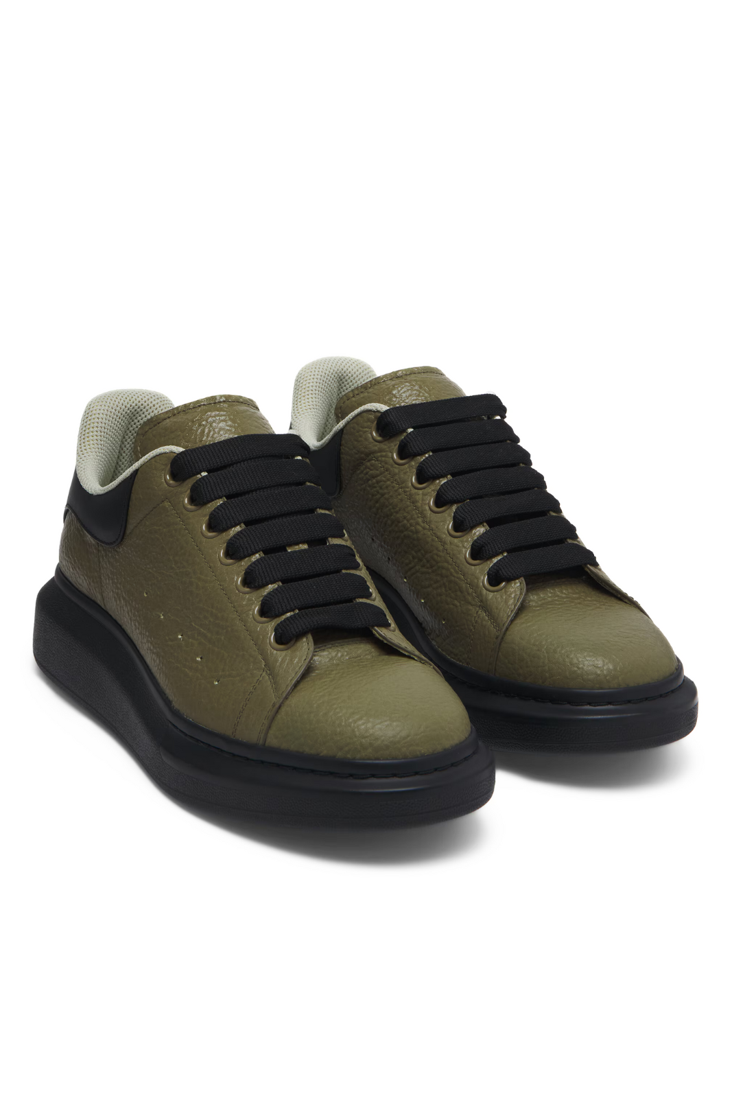 Alexander McQueen Men's Oversized Sneaker in Khaki black