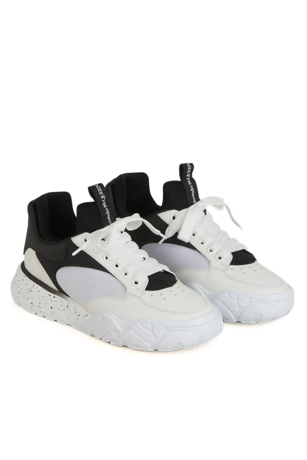 Alexander McQueen New Court Eco Man White Black Sneakers