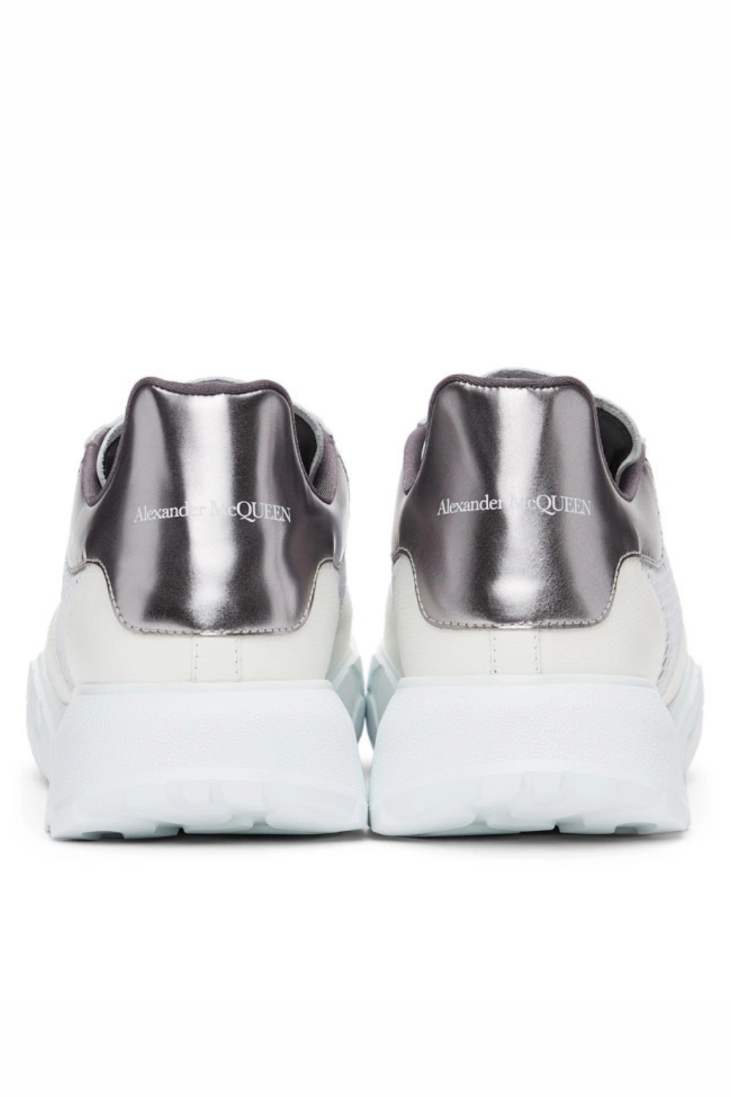 Alexander McQueen Off-White and Grey Court Trainer Sneakers
