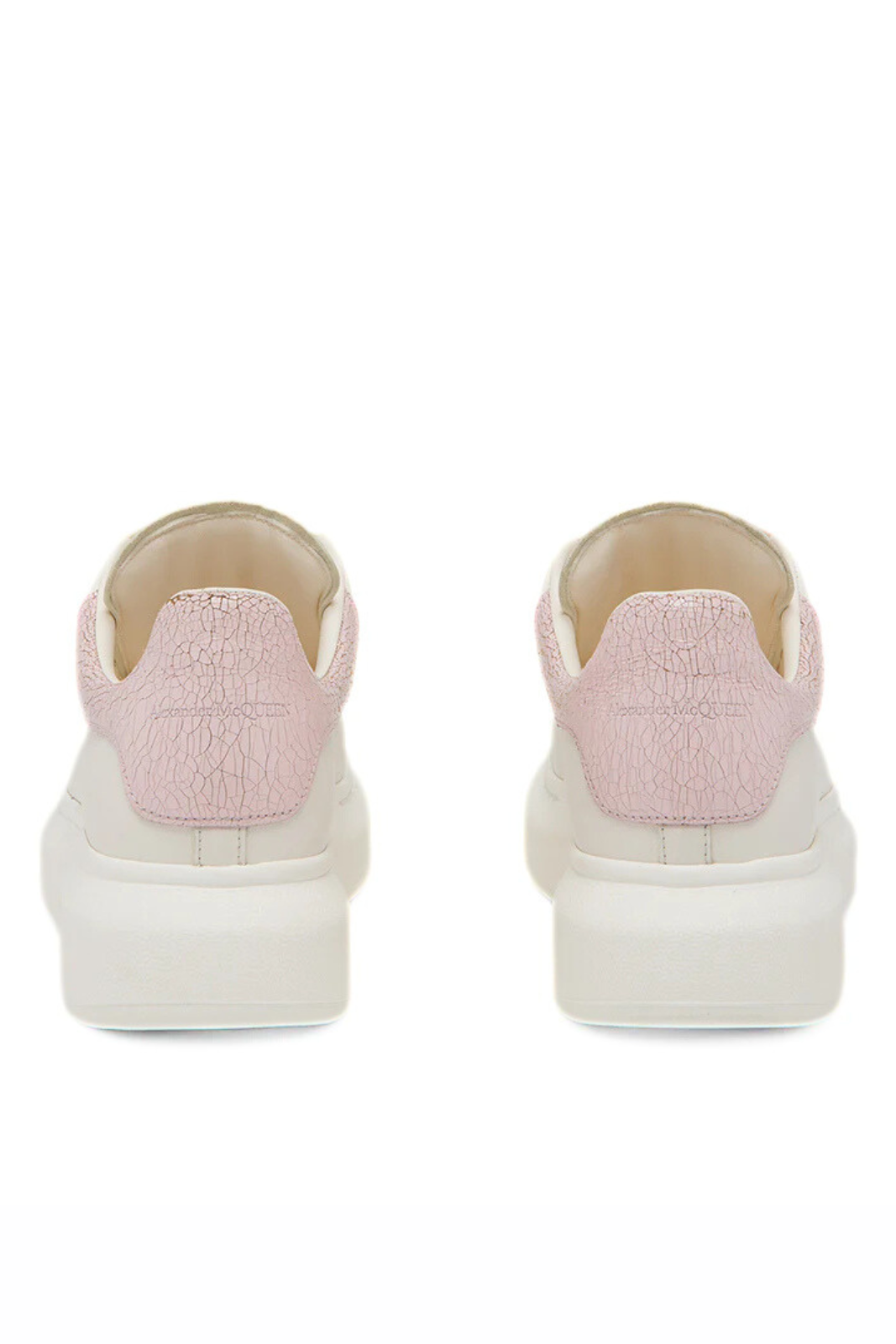 Alexander McQueen Oversize leather panelled sneakers White Pink