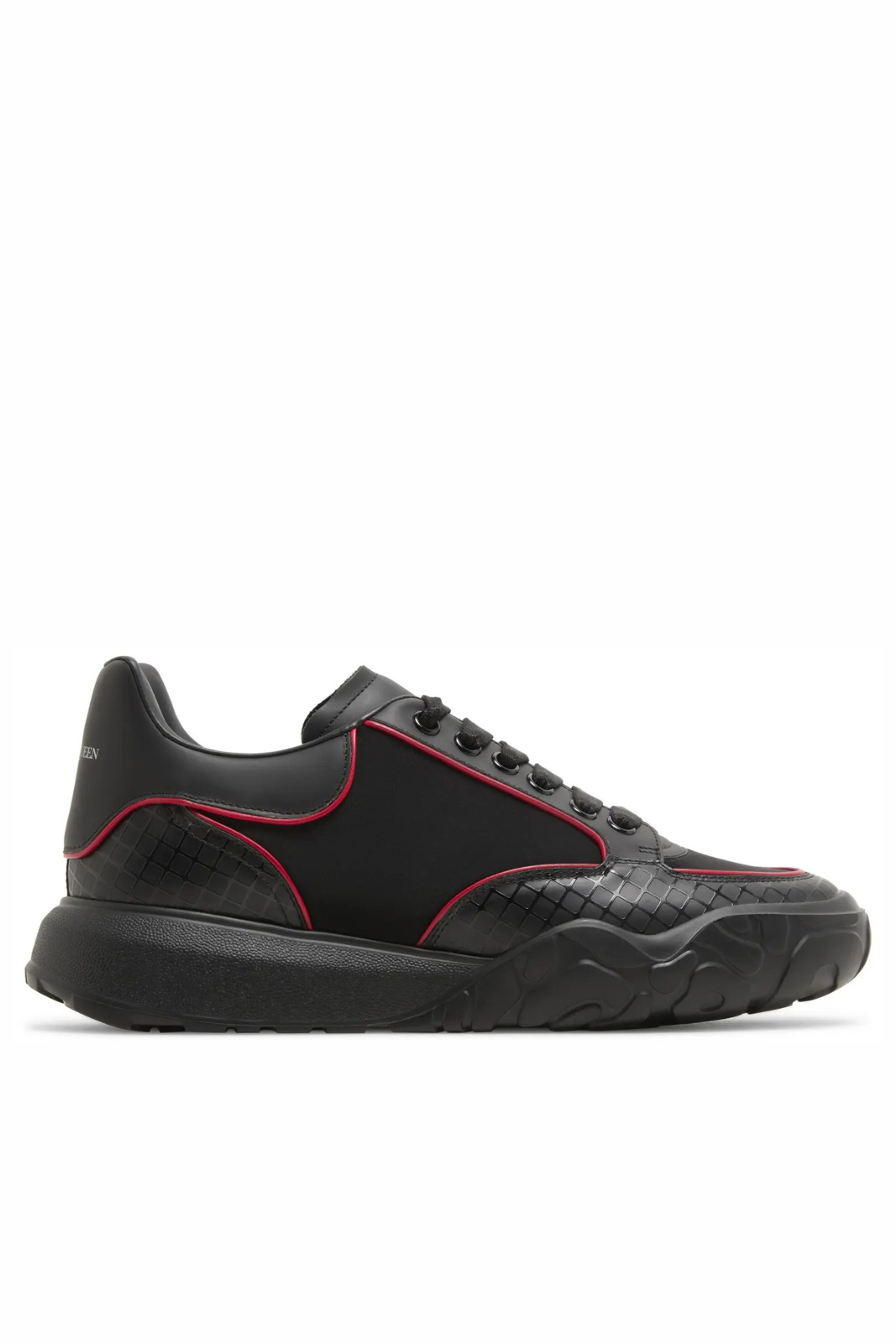 Alexander McQueen Court oversized leather trainers Back Red