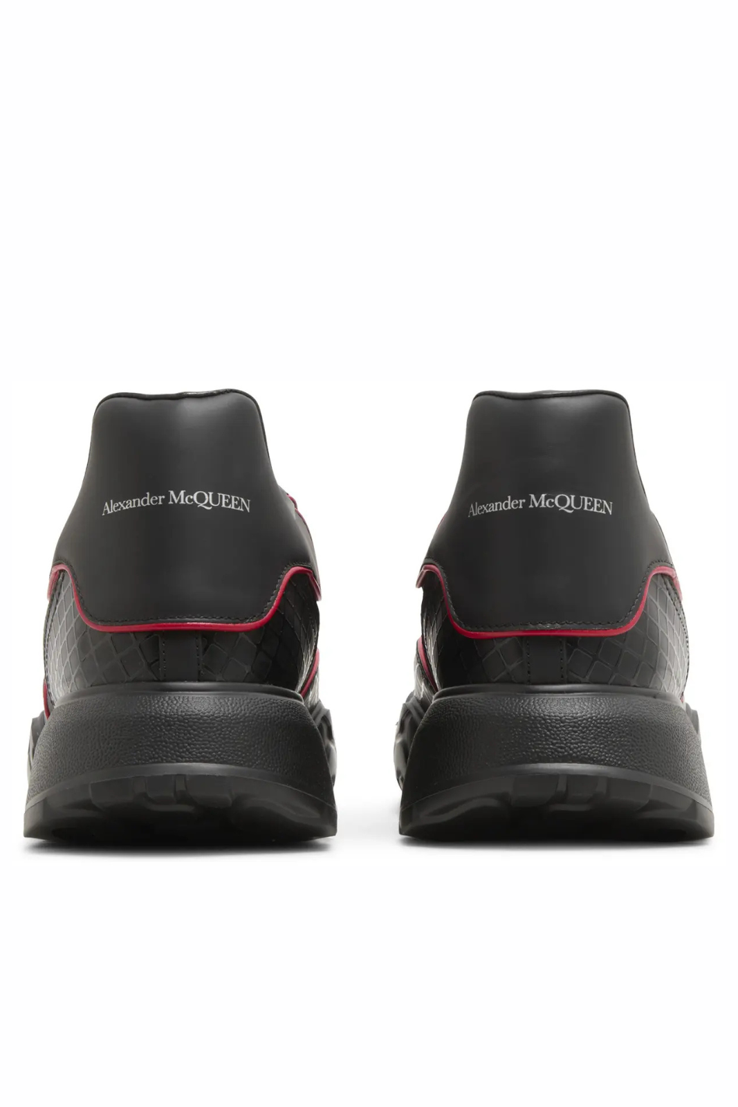 Alexander McQueen Court oversized leather trainers Back Red