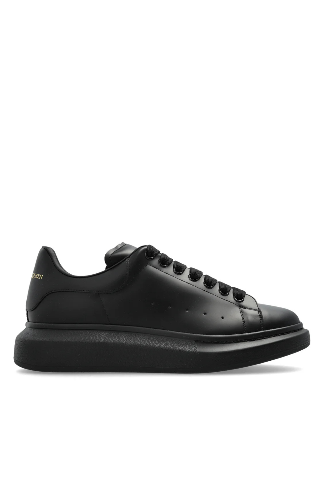 Мъжки кецове Alexander McQueen с лого на платформа от естествена кожа, големи размери, черни