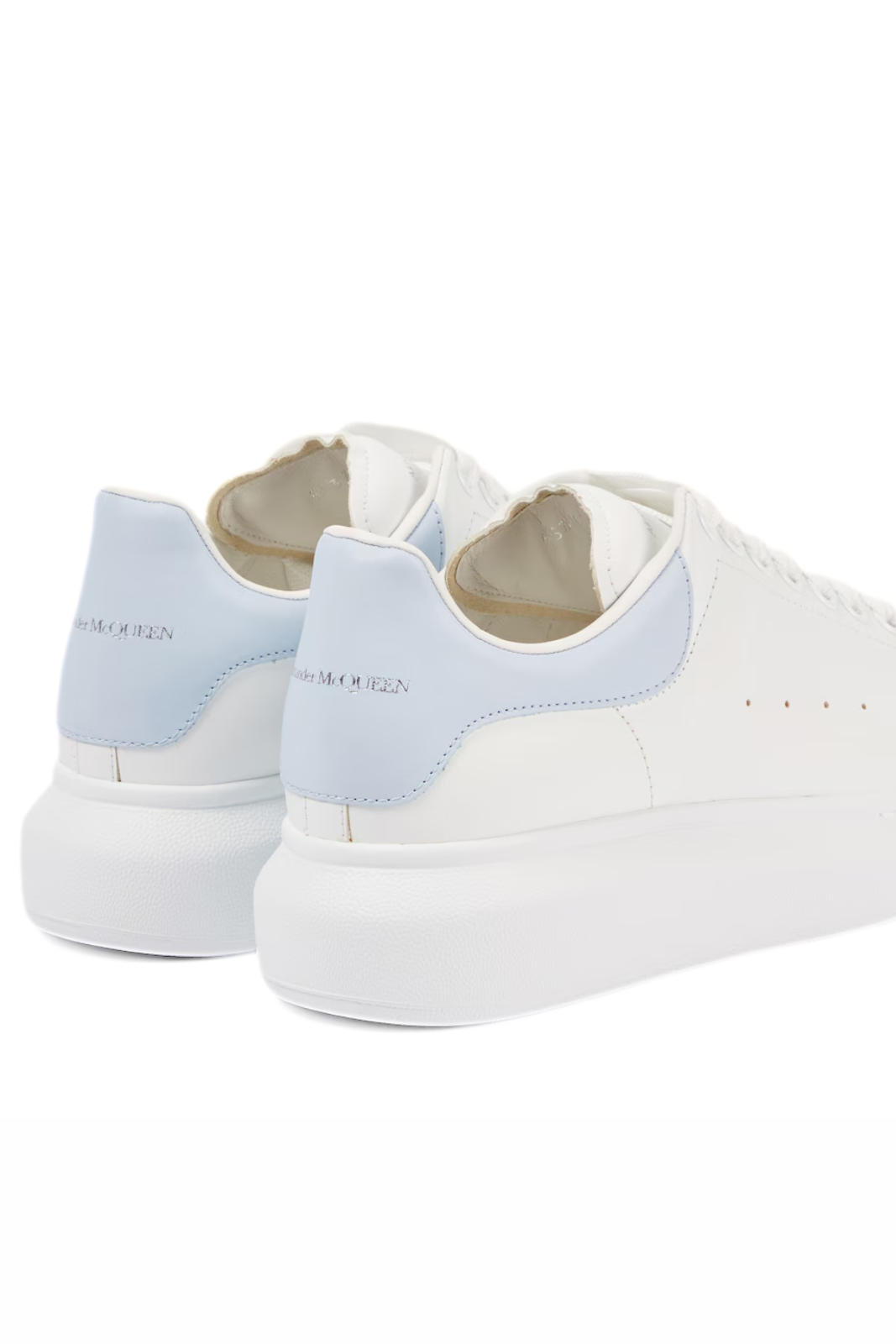 Alexander McQueen Oversize leather Men sneakers White Baby Blue