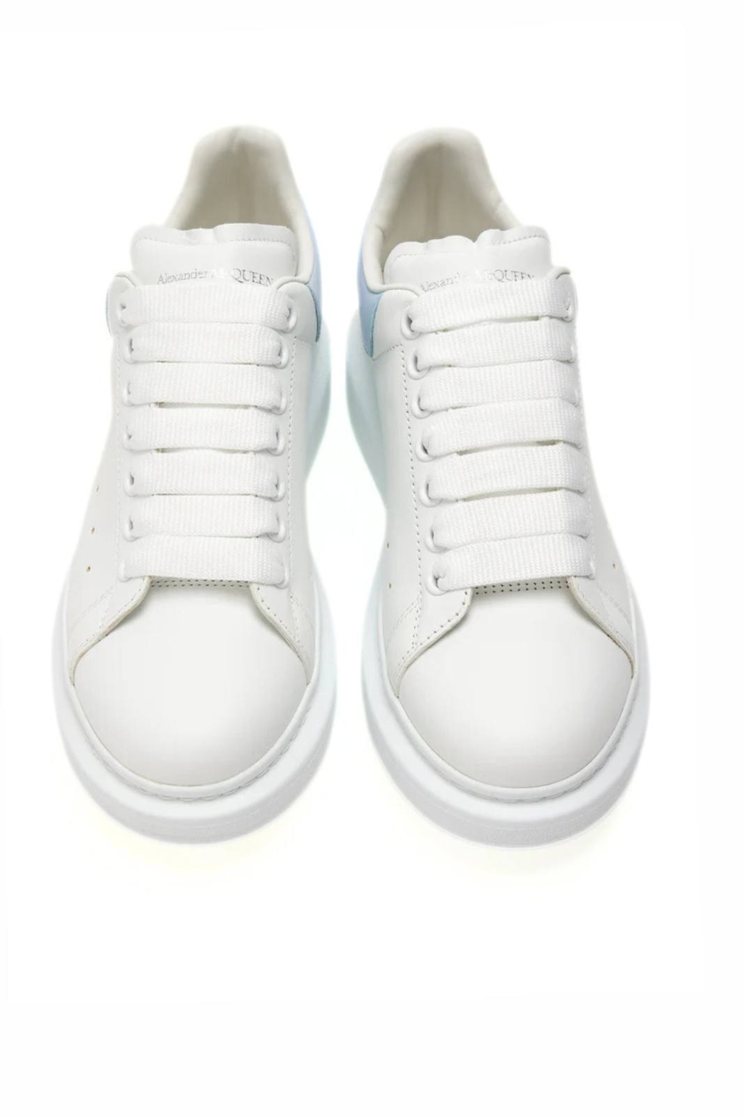 Alexander McQueen Oversize leather Men sneakers White Baby Blue